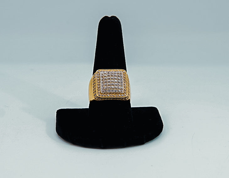 14K square ring by GDO