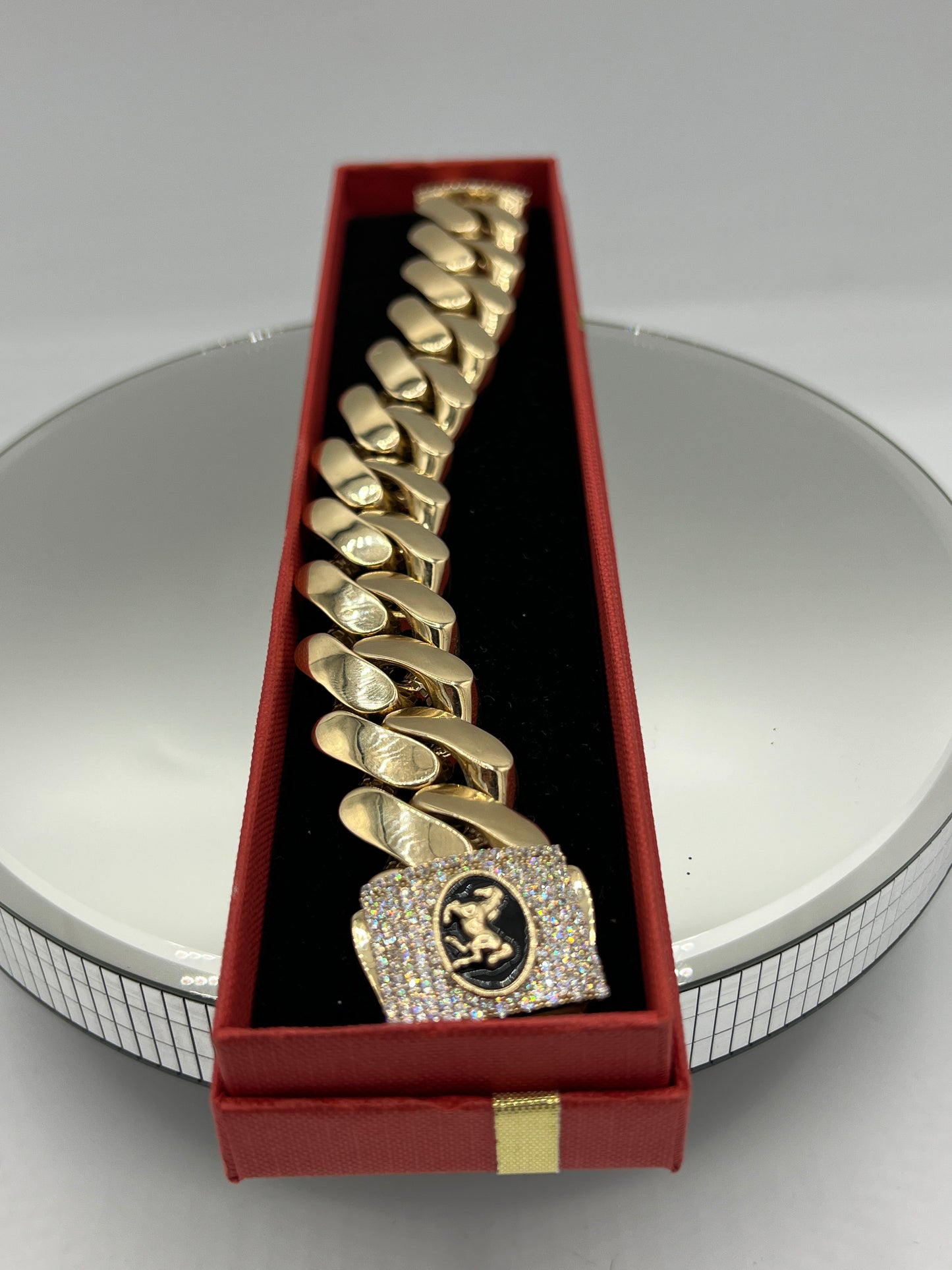 New 🔥14K Semi Solid Ferrari Bracelet by GDO