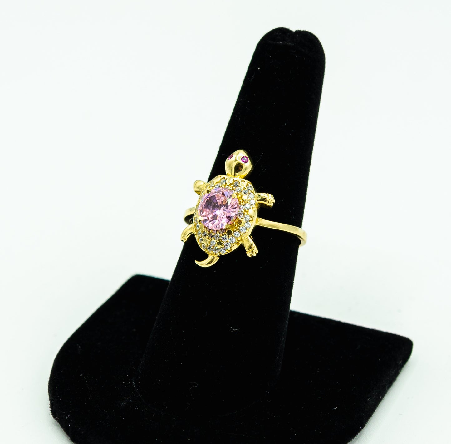 14k Pink Little Turtle Ring by GDO