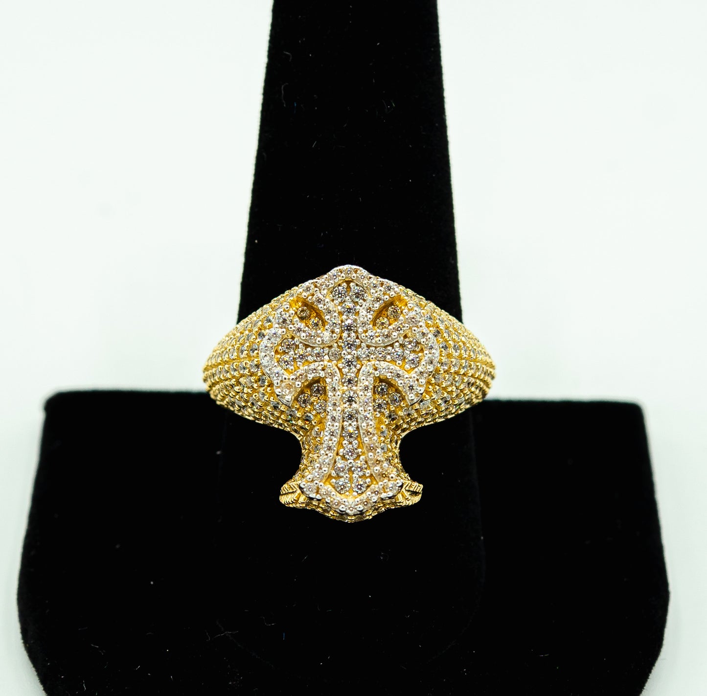 14k Antique small Cross Ring by GDO