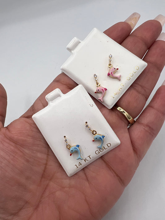14K Dolphin 🐬 Earrings by GDO