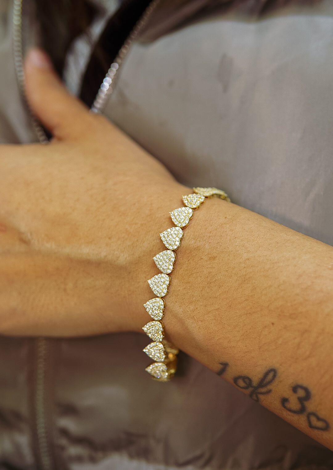 14k gold heart bracelet by GDO