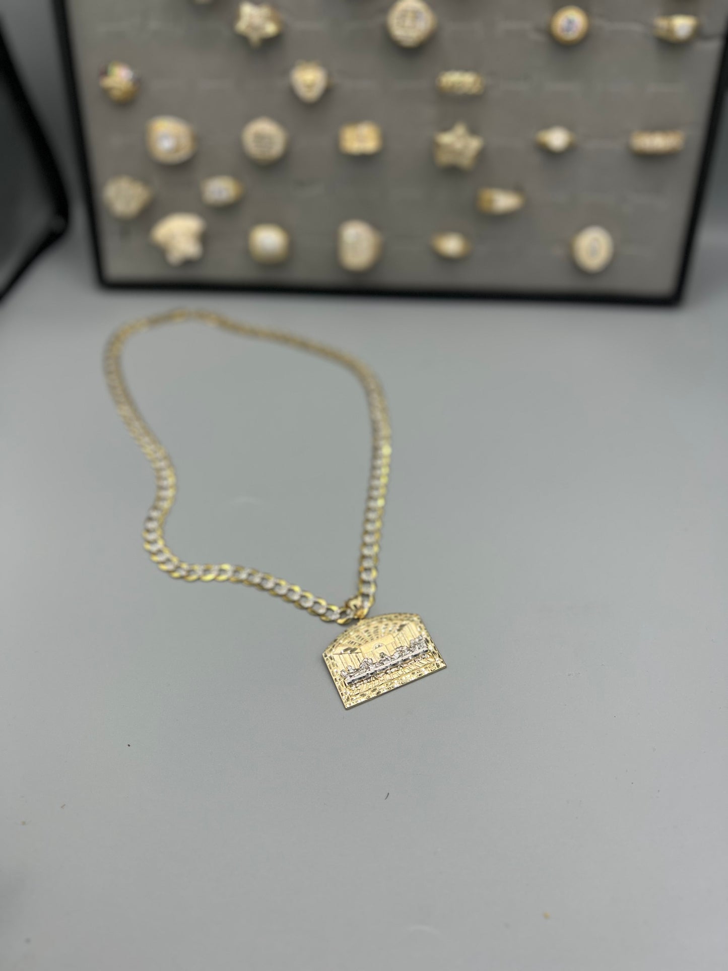New 🔥 14K Solid Cuban Chain With Large Last Super Pendant by GDO