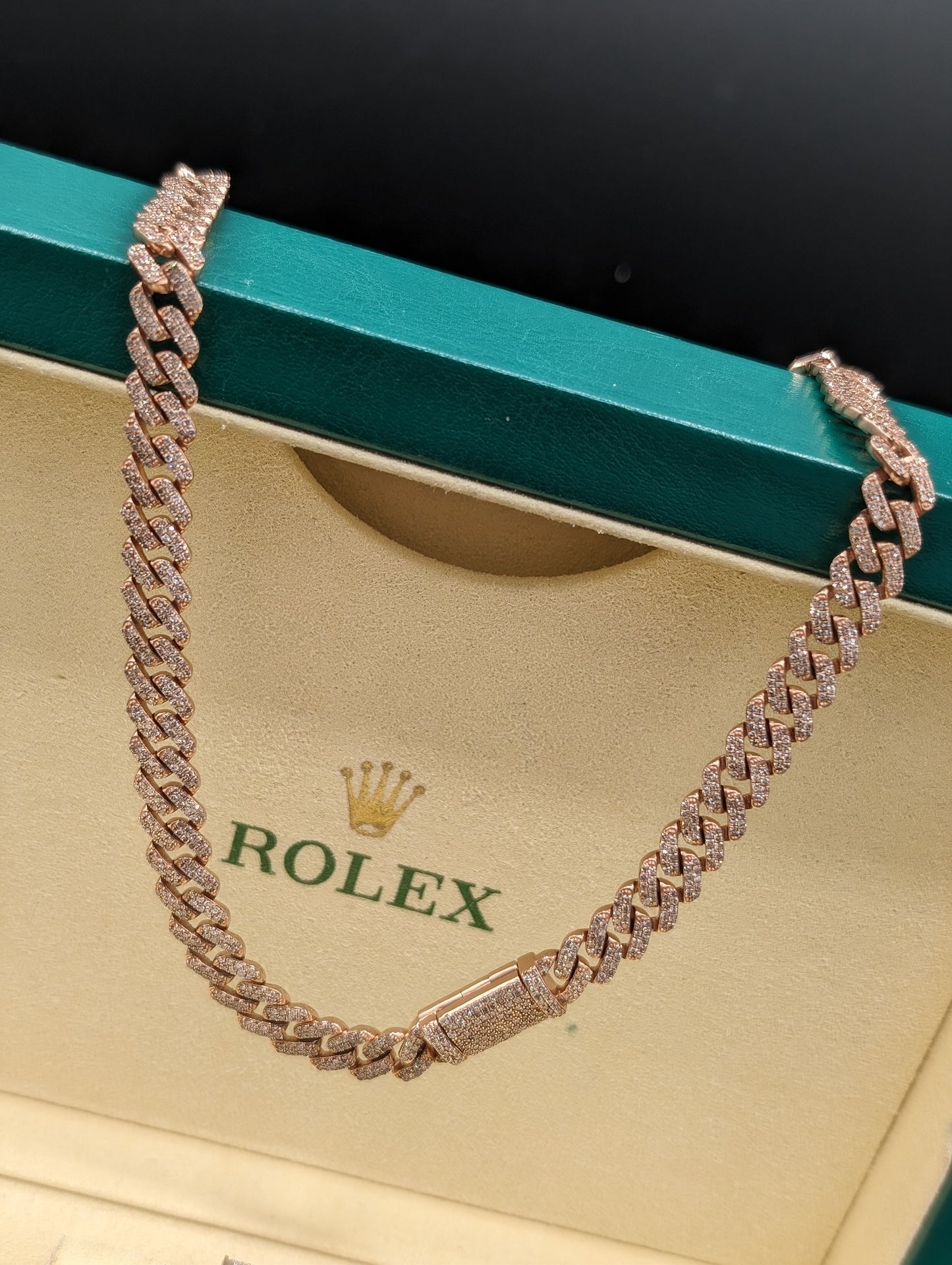 Rolex Date Just Iced out 36mm + Iced out vvs cuban chain *Sold separately*