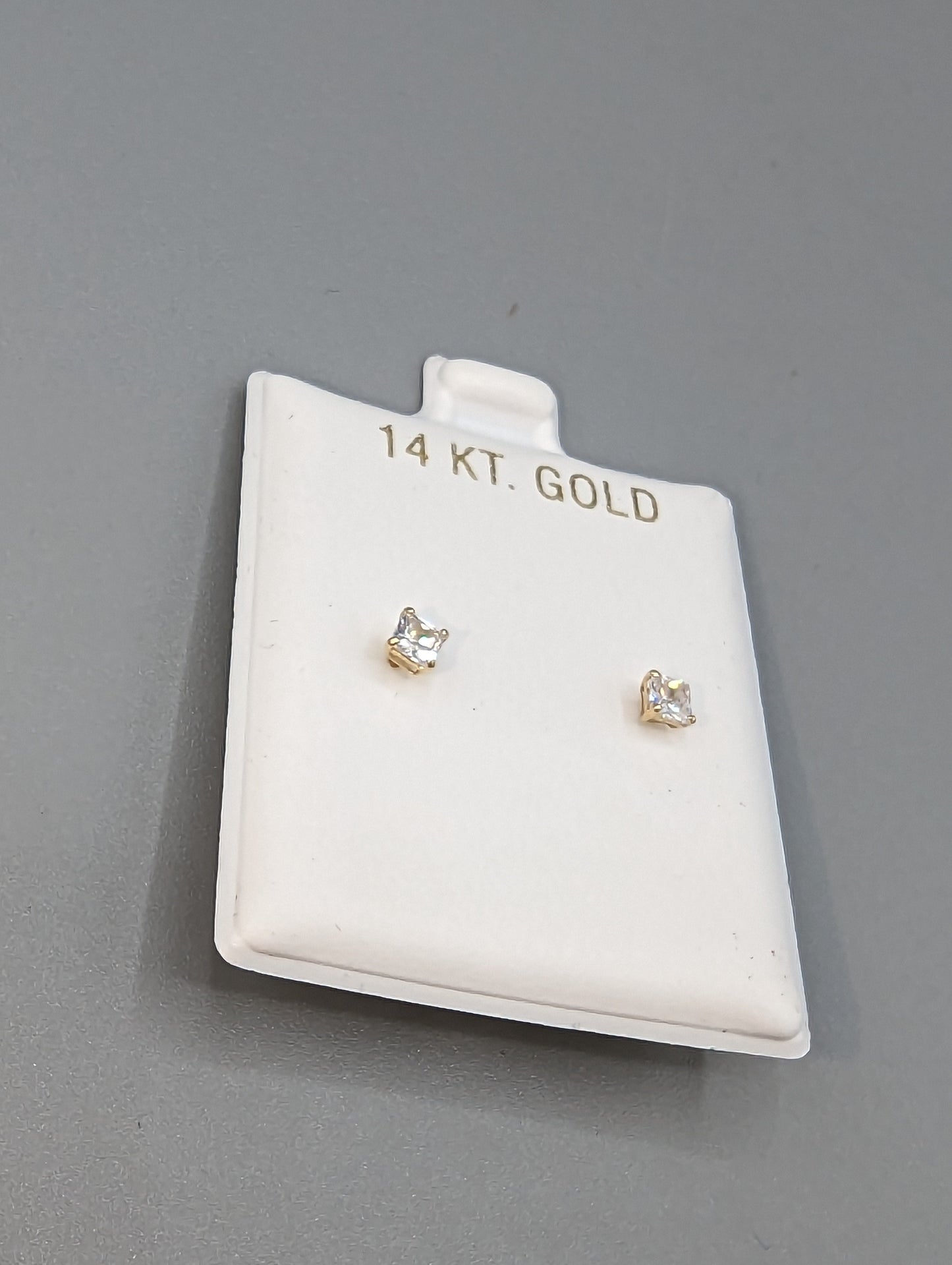 14k Earrings with cz stones - 1 PER ORDER!