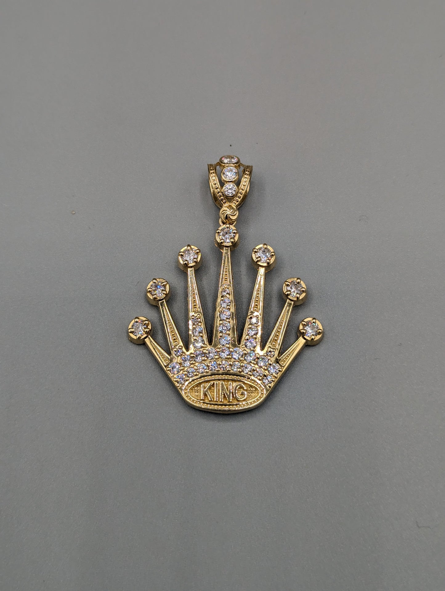 14k King Crown Pendant