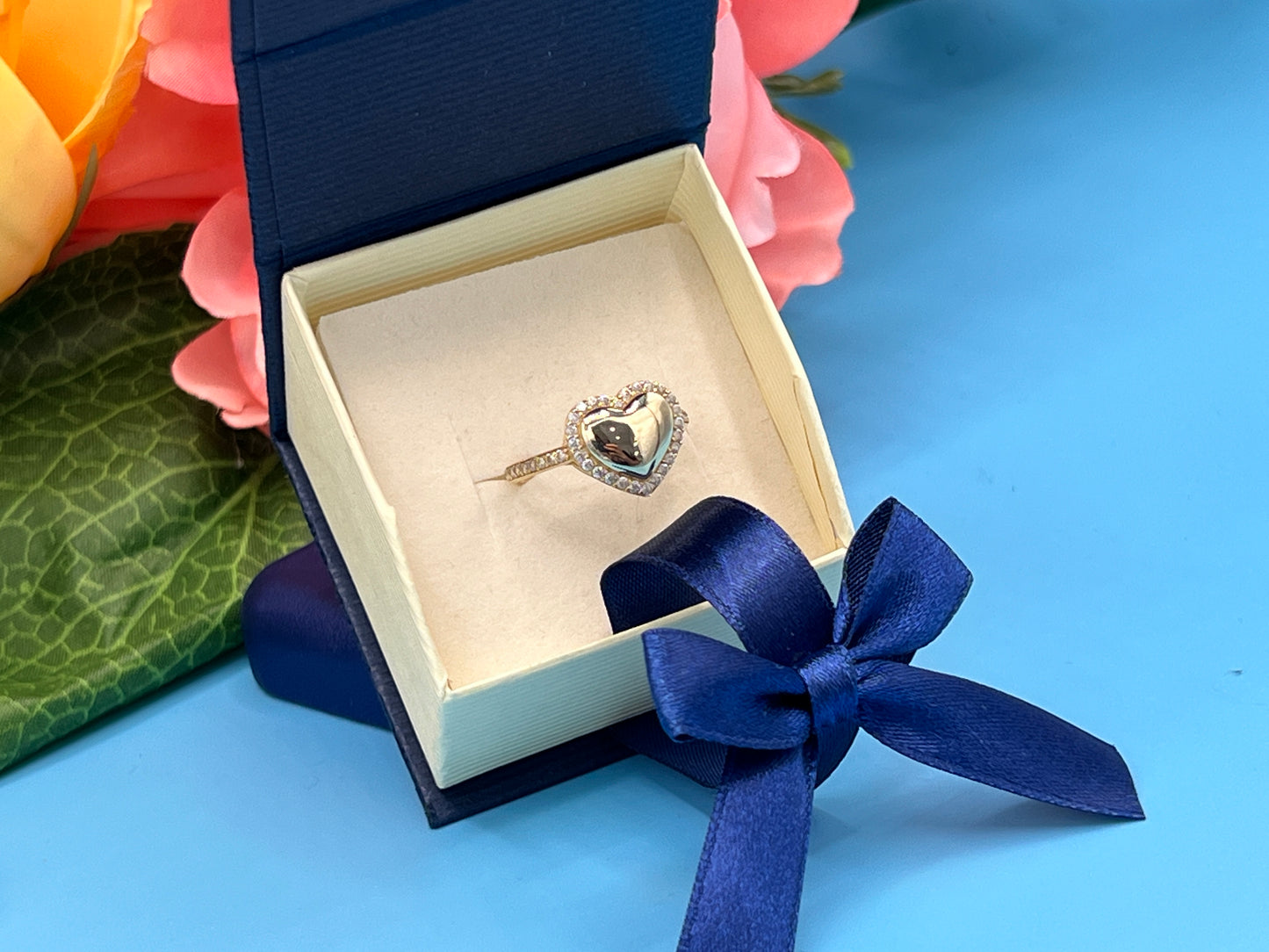 14K Heart 💜 Ring With CZ by GDO