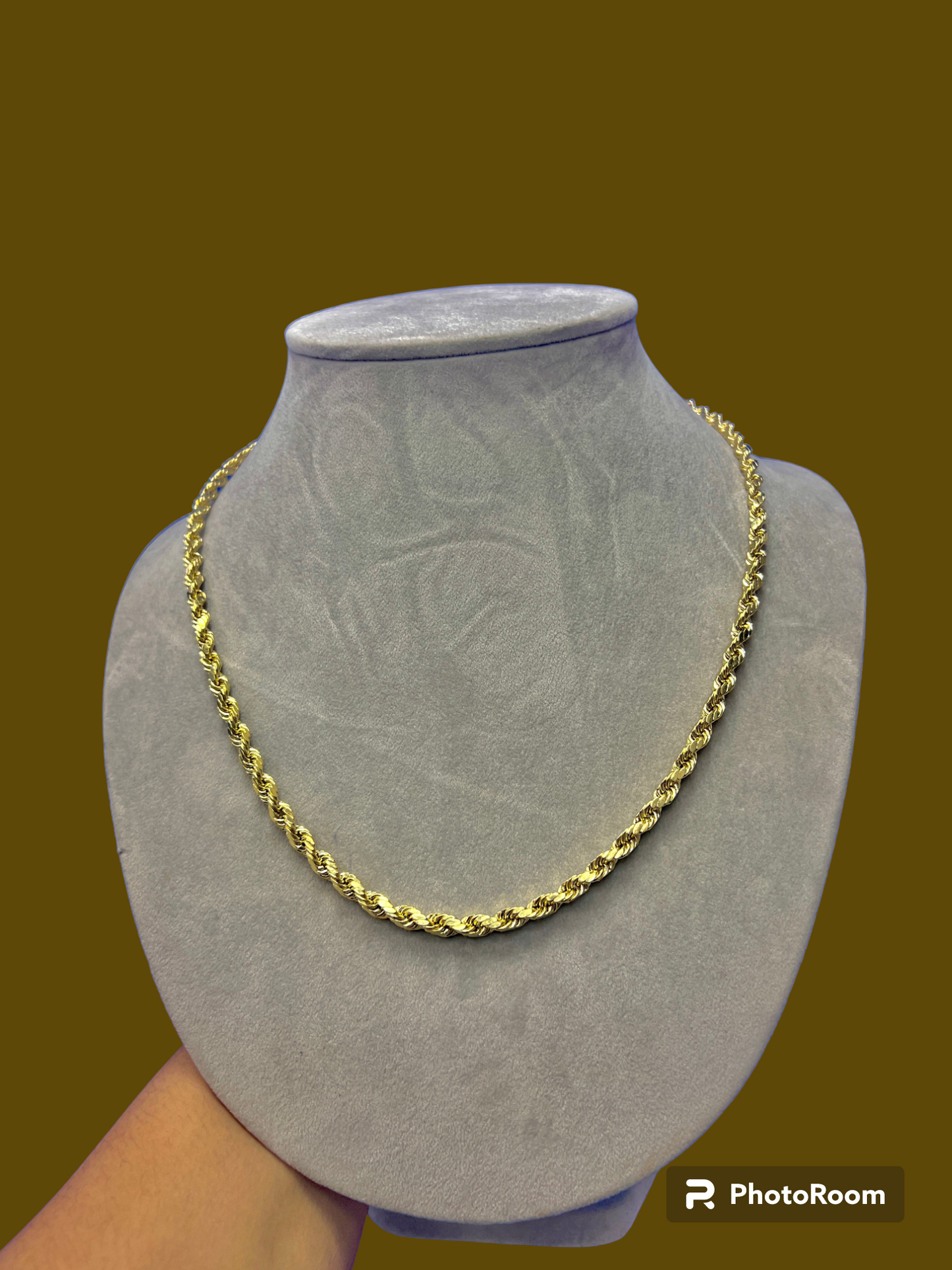14K Hollow Rope Chain By GD