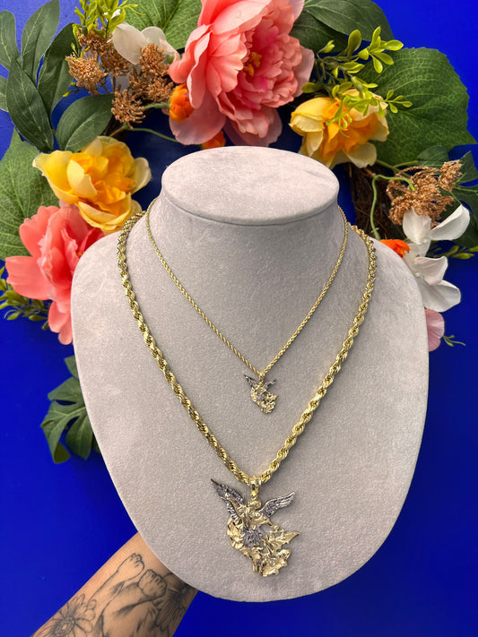 Instagram Sale 🔥 14K Rope chain With St pendant W Free Chain