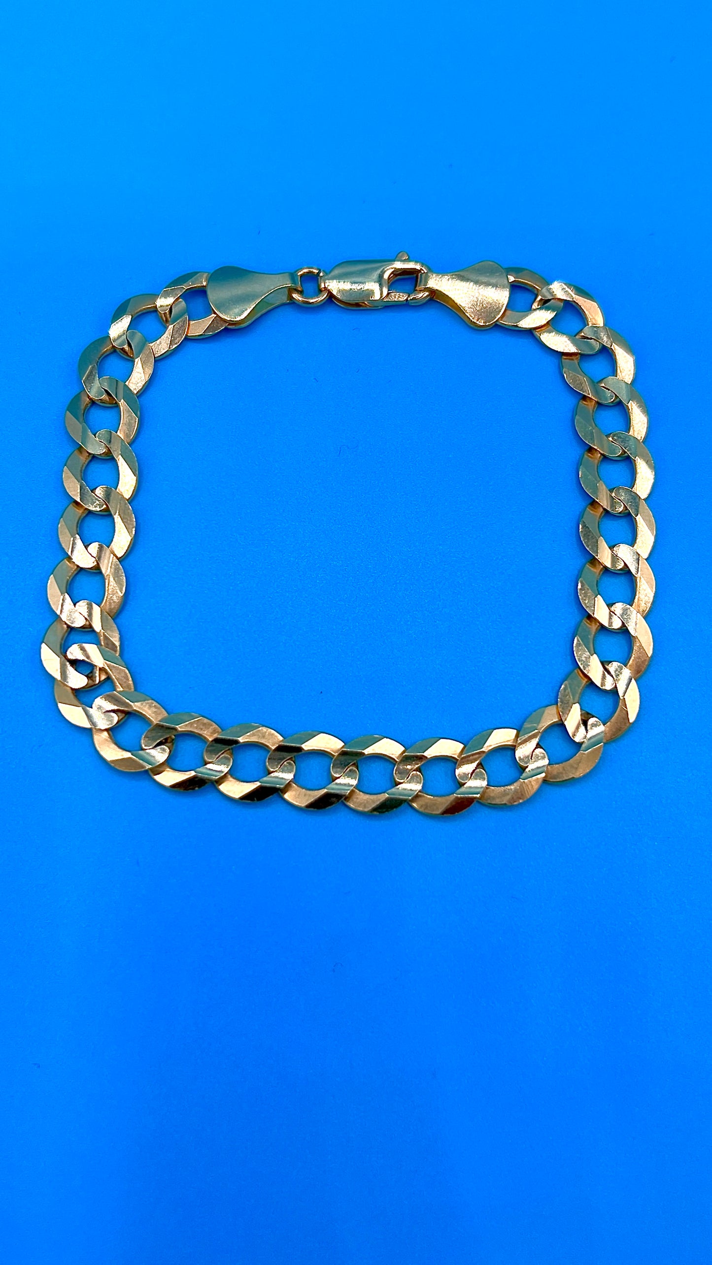 14K Solid Cuban Bracelet by Gota de Oro