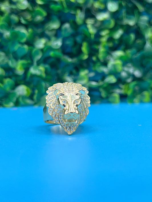 14K Lion 🦁 Head Ring By GDO