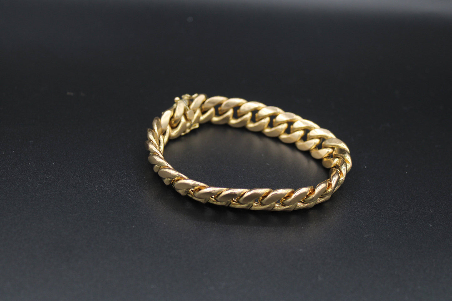 Semi Solid Cuban Bracelet 14K by Gold Drip ™ - Gold Drip Jewelry