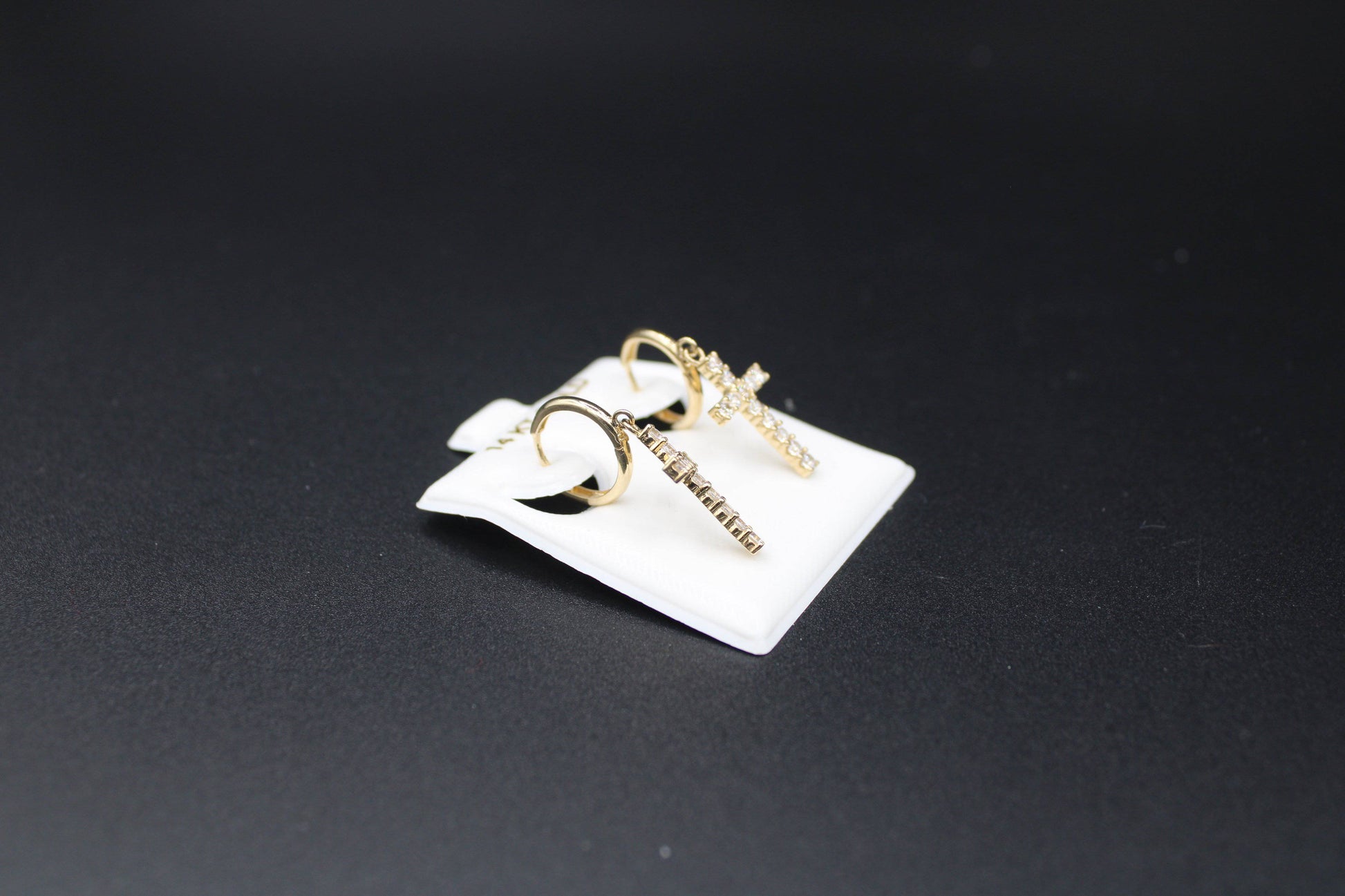 Cross Earrings 14k by Gold Drip ™ - Gold Drip Jewelry