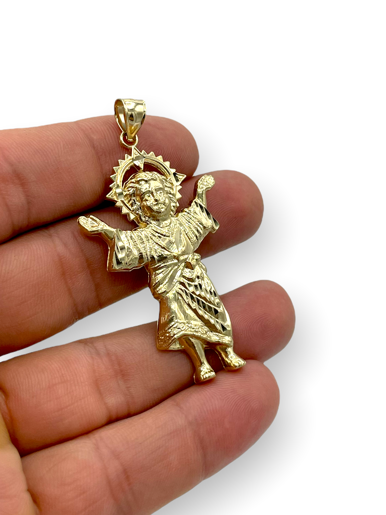 14K Divino Niño Jesús Pendant Yellow Gold by GD - Gold Drip Jewelry