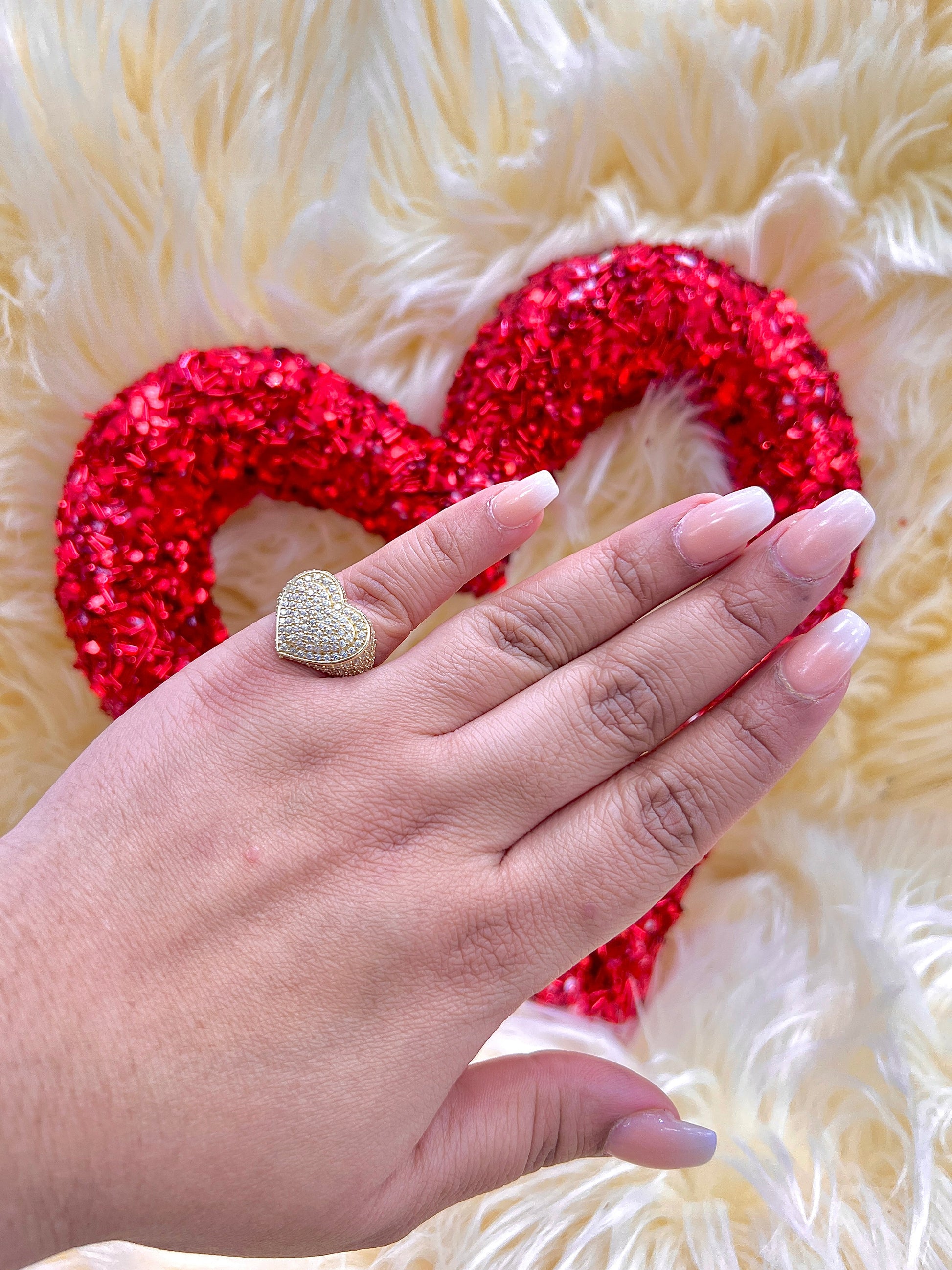14KT Jumbo ❤️ Heart Women’s ring by GD - Gold Drip Jewelry
