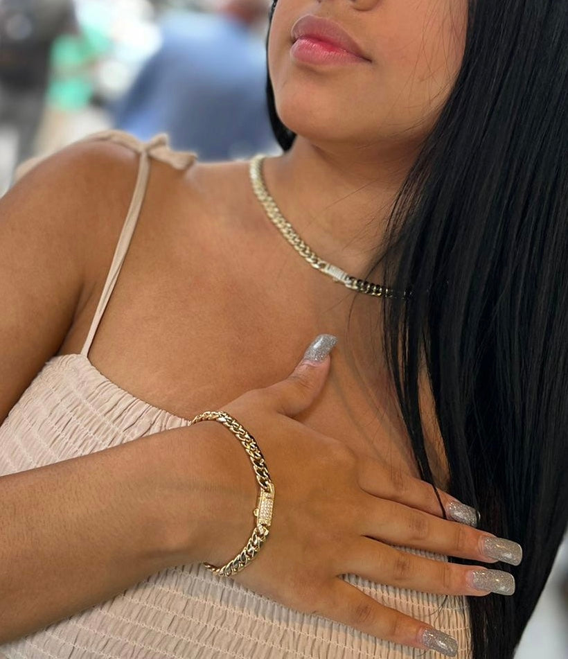 New 🤩14k Cuban Women Set by GD - Gold Drip Jewelry