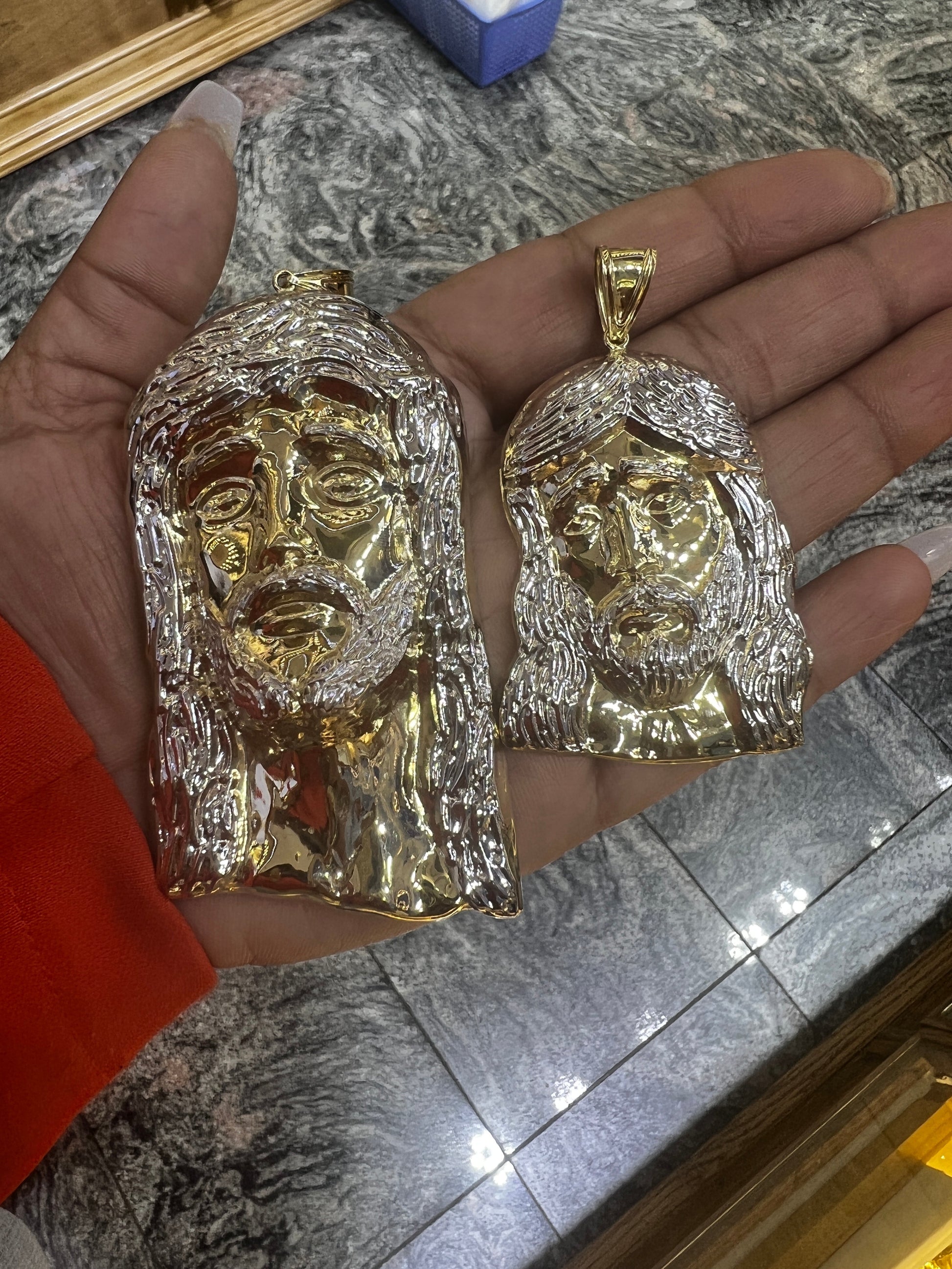 14K Hallow Jesus Face by GD - Gold Drip Jewelry