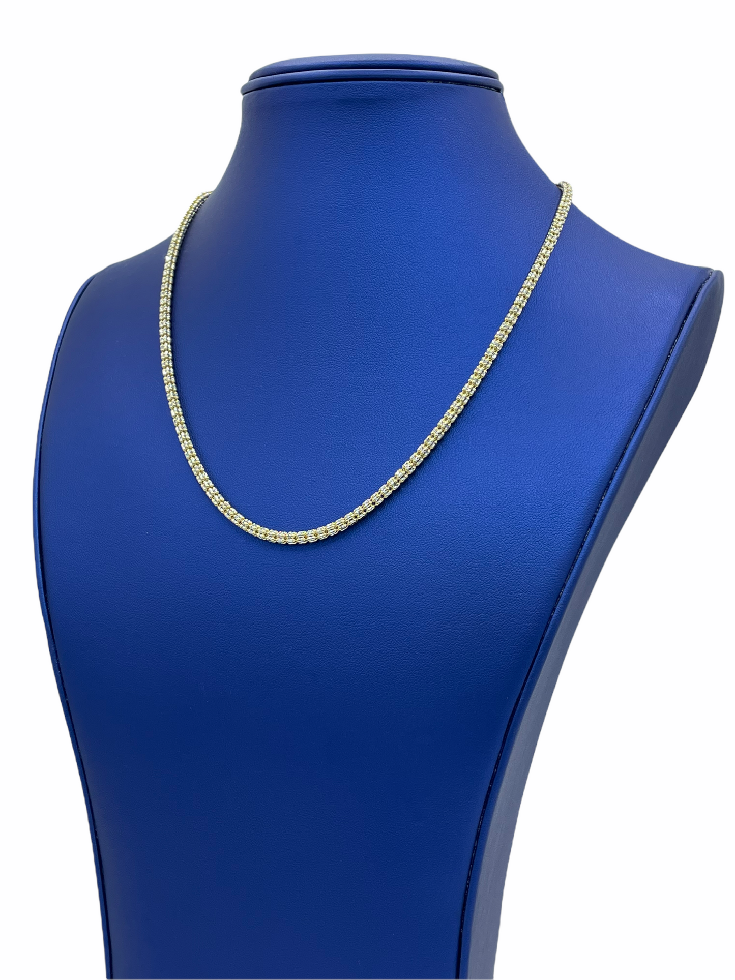 14K Iced Choker  (18” - 3.4 mm)Yellow Gold by GD ™ - Gold Drip Jewelry