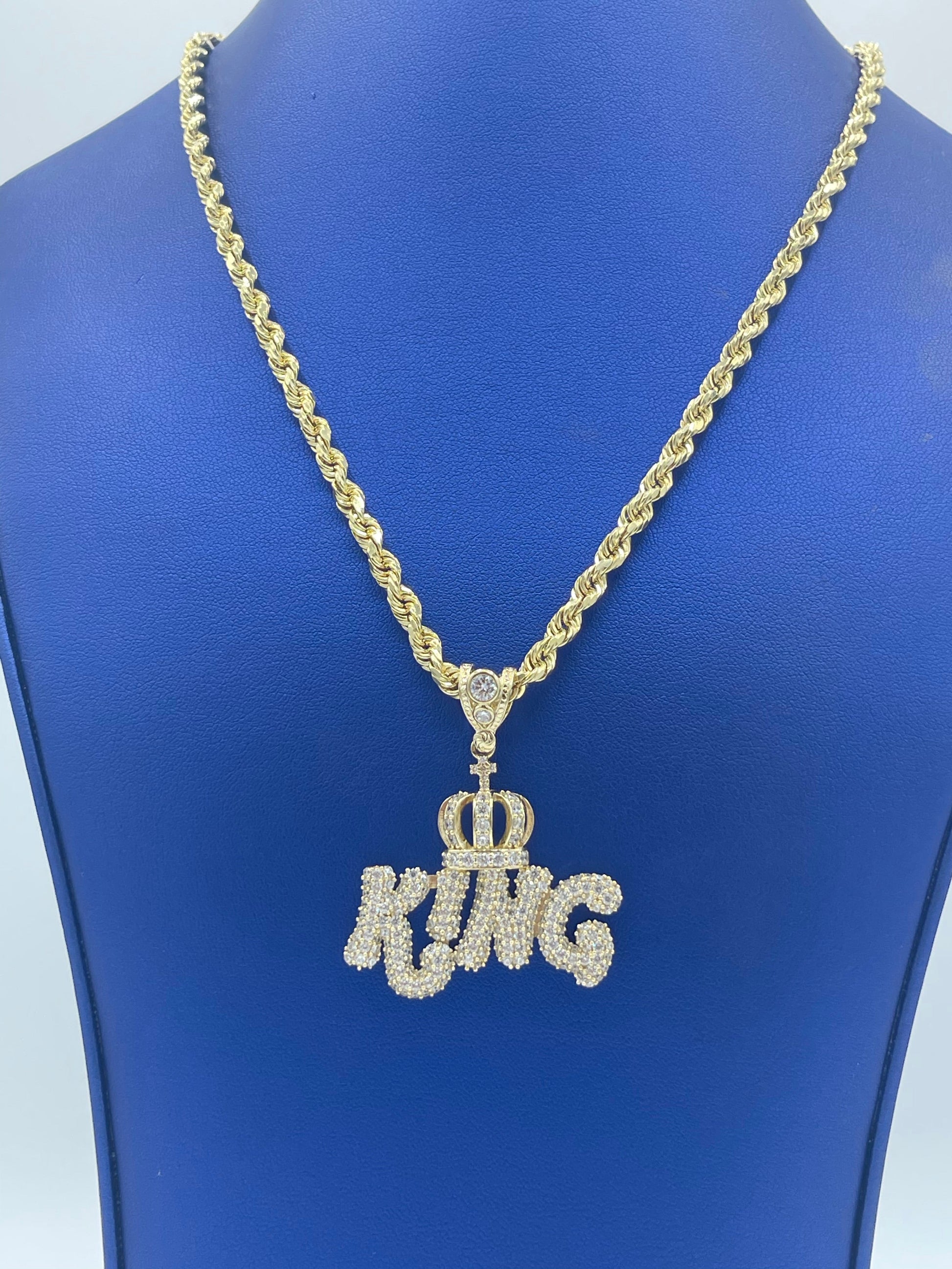 14K King Pendant Yellow Gold By GD - Gold Drip Jewelry