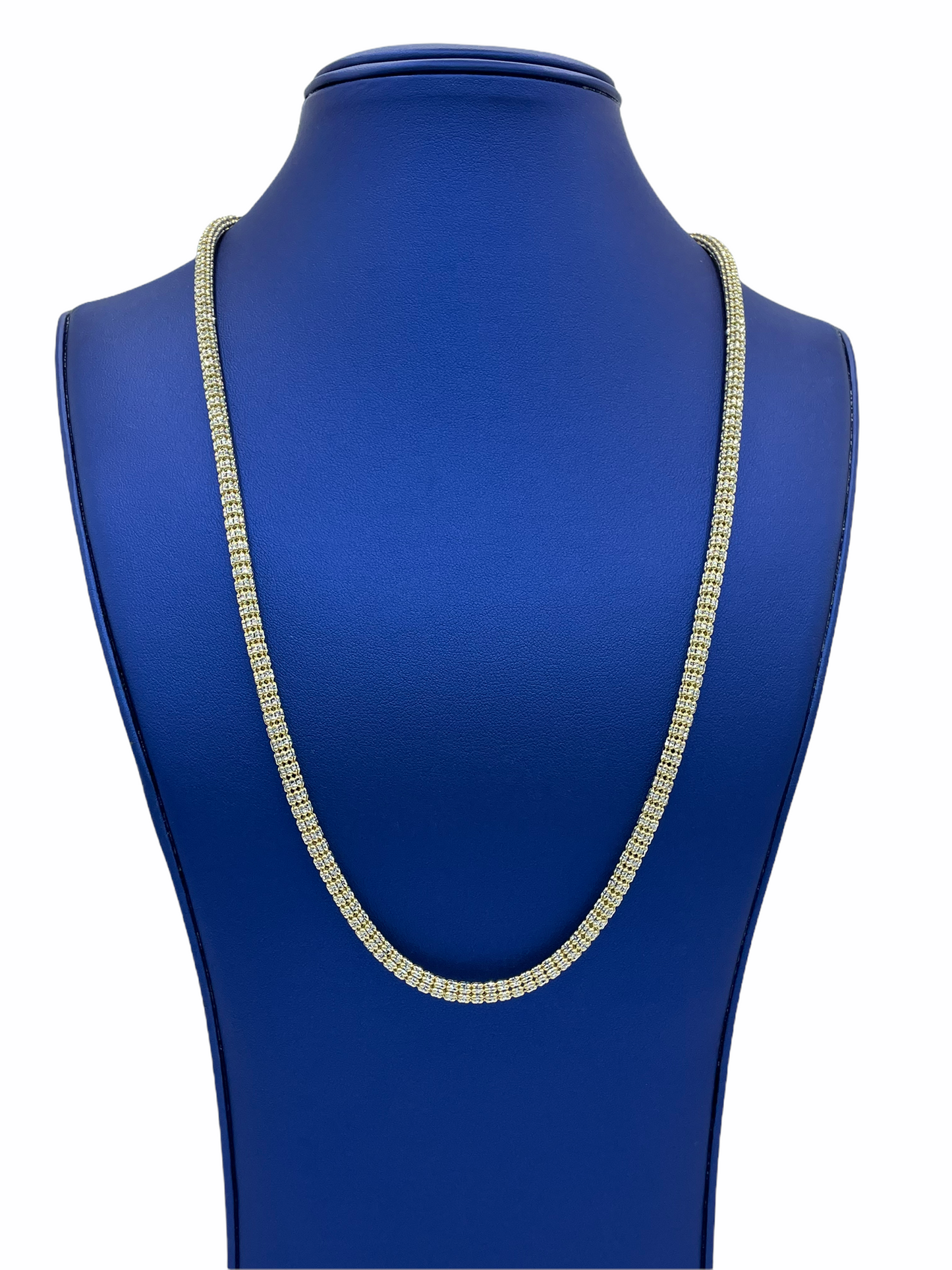14K Iced Chain  (24”- 4.6 mm)Yellow Gold by GD ™ - Gold Drip Jewelry