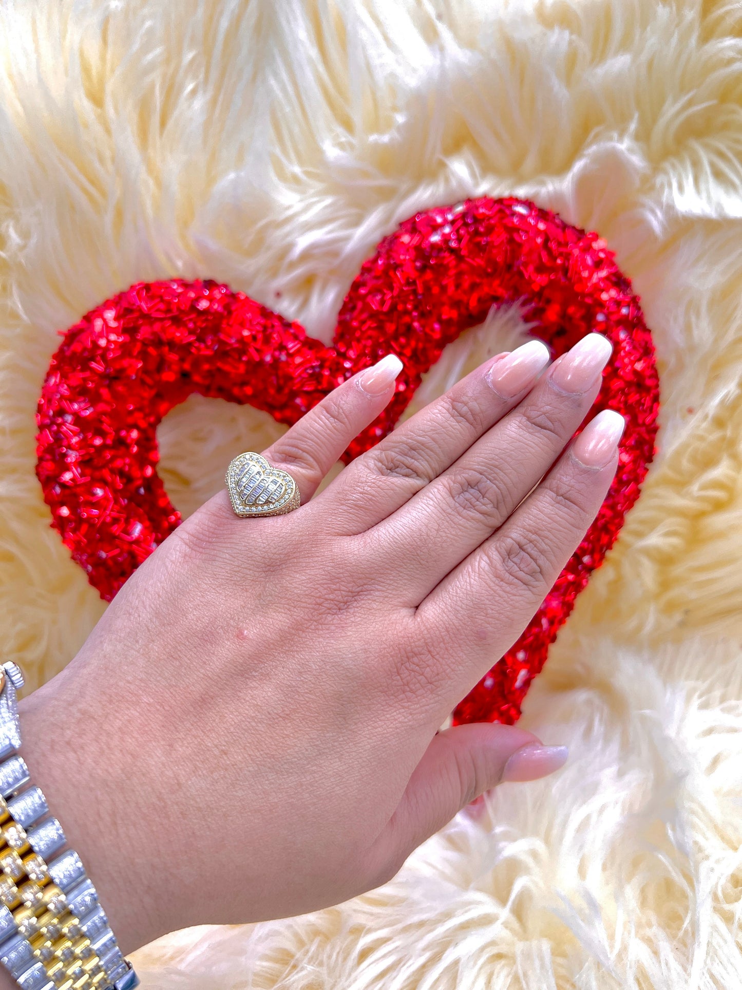14KT Jumbo ❤️ Heart Women’s ring by GD - Gold Drip Jewelry