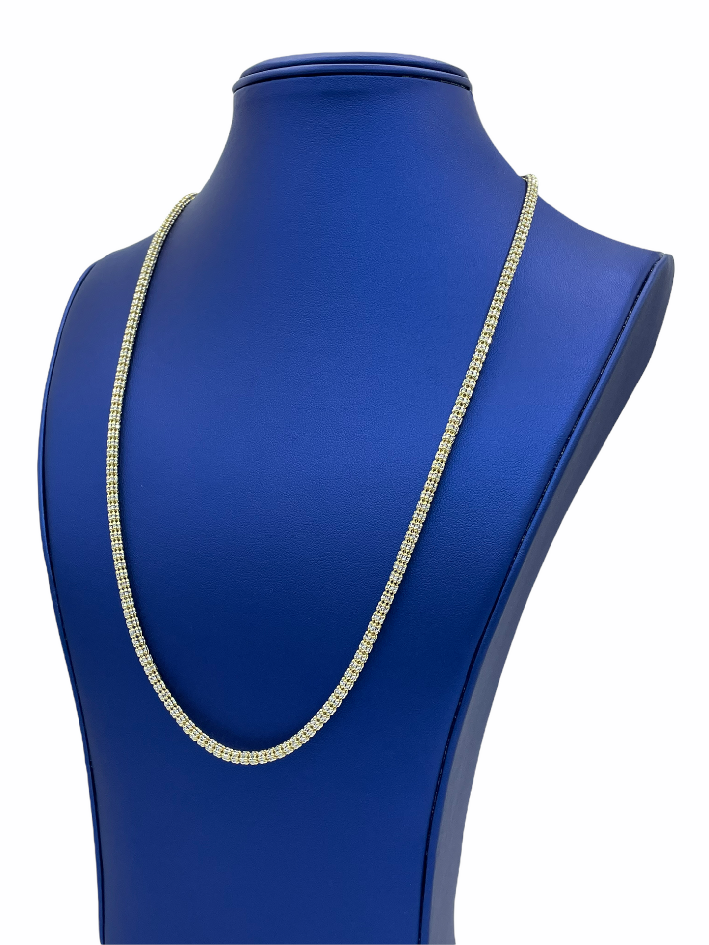 14K Iced Choker  (24”- 4 mm)Yellow Gold by GD ™ - Gold Drip Jewelry