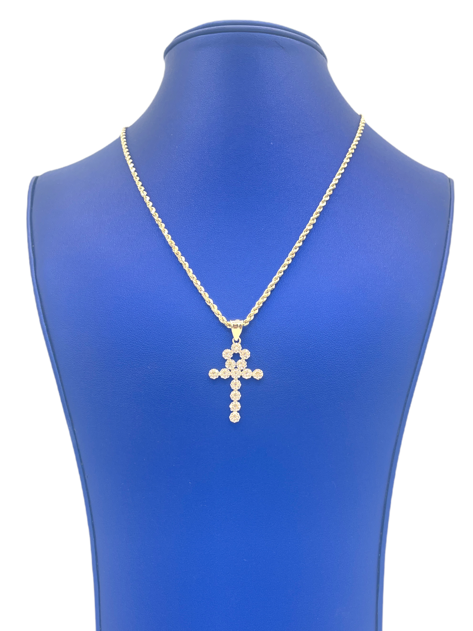 14K Ankh Cross With Rope Chain by GD - Gold Drip Jewelry